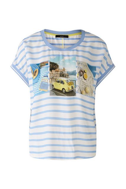 Oui Blusenshirt Blusenshirt, offwhite blue günstig online kaufen