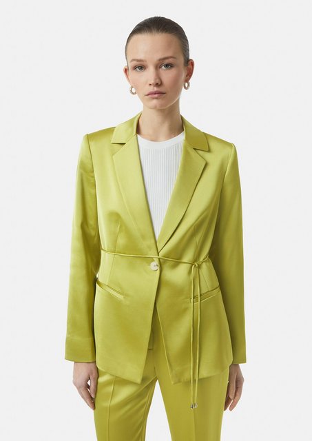 Comma Blusenblazer Satin-Blazer mit Bindegürtel günstig online kaufen