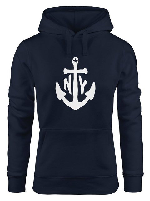 MoonWorks Hoodie Hoodie Damen Anker New York Sweatshirt Kapuze Kapuzenpullo günstig online kaufen