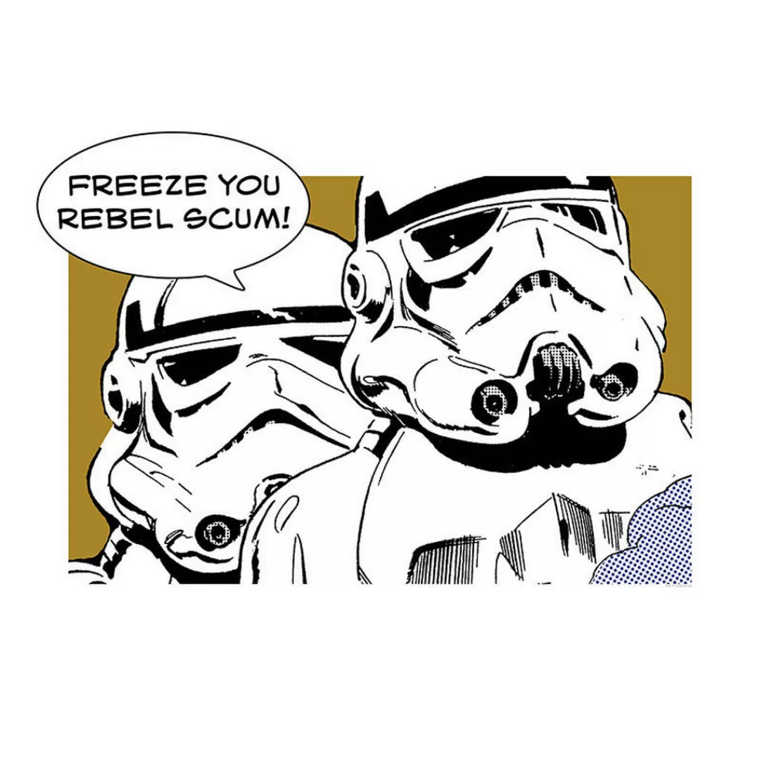 KOMAR Wandbild - Star Wars Classic Comic Quote Stormtrooper - Größe: 70 x 5 günstig online kaufen
