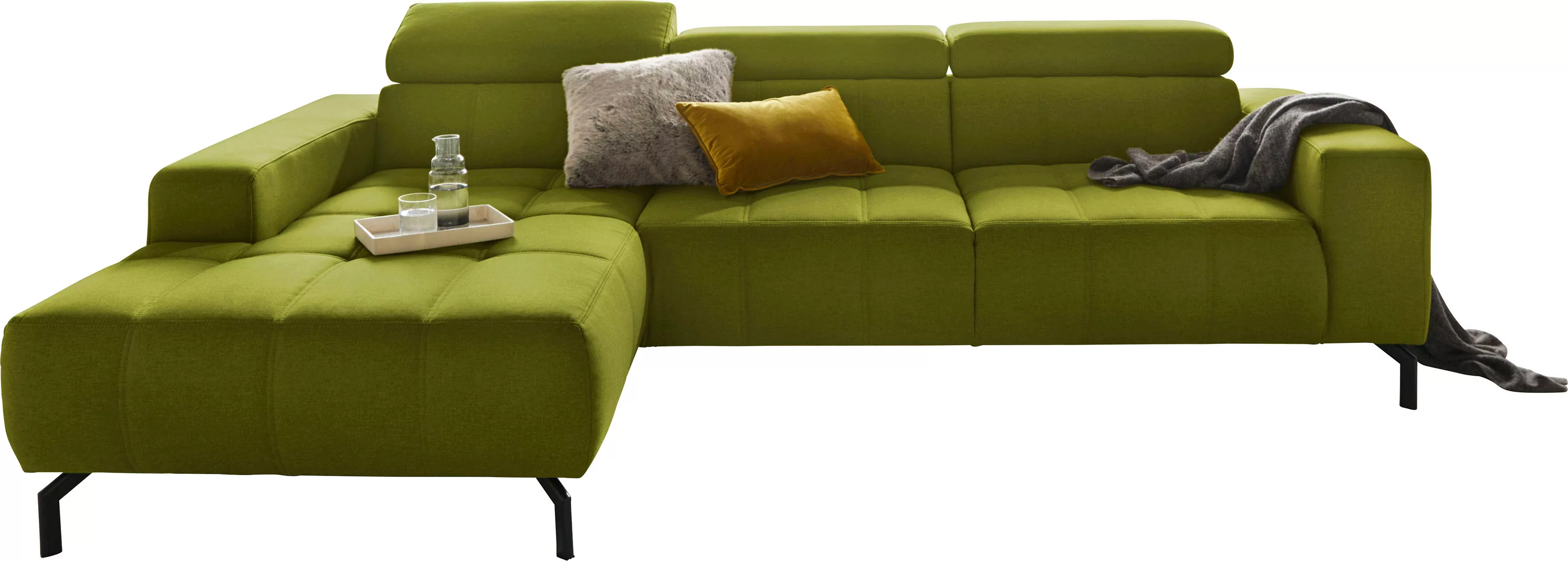 DOMO collection Ecksofa "Cunelli L-Form", wahlweise inklusive 6-fach verste günstig online kaufen