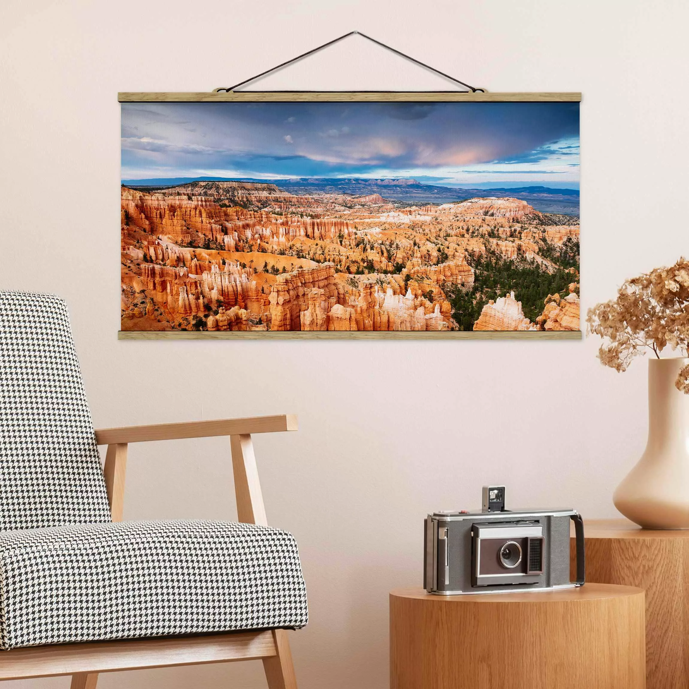 Stoffbild mit Posterleisten Farbenpracht des Grand Canyon günstig online kaufen