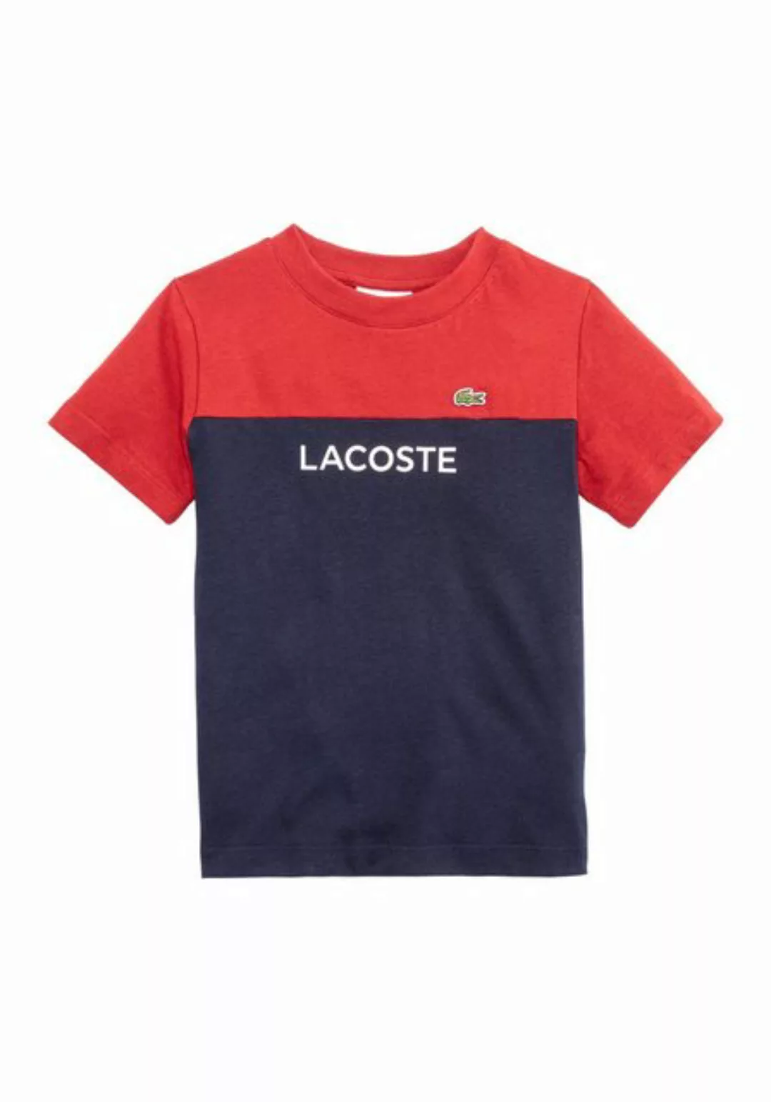 Lacoste T-Shirt mit dezenten Labelapplikationen auf der Brust günstig online kaufen