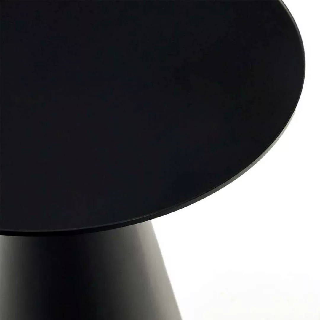 Beistelltisch Sofa schwarz rund in modernem Design 55 cm hoch günstig online kaufen