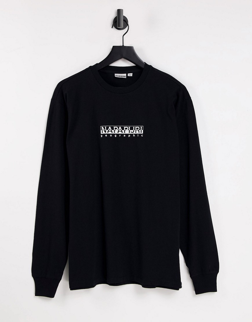 Napapijri – Box – Langärmliges Shirt in Schwarz günstig online kaufen