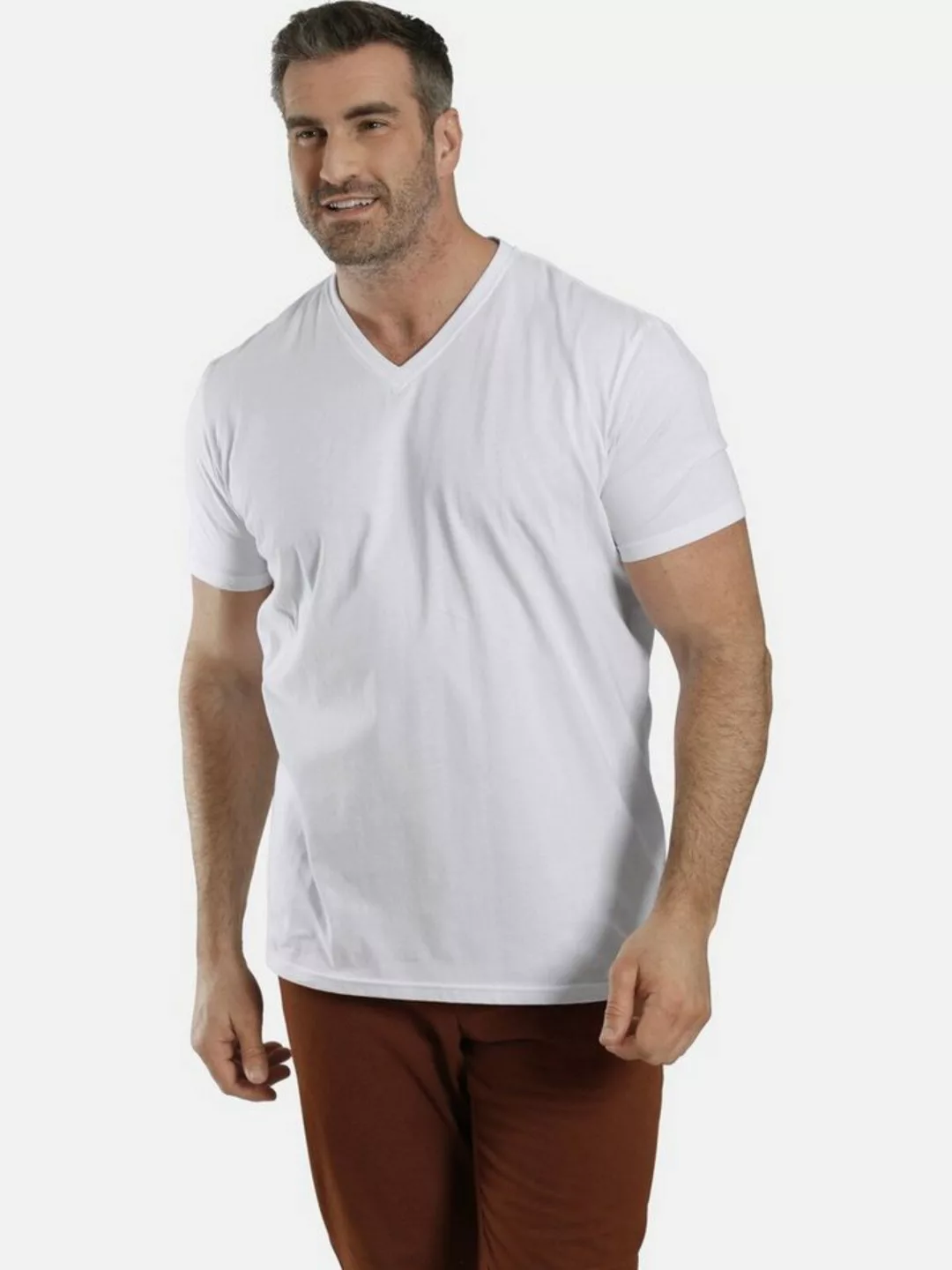 Charles Colby T-Shirt EARL MILLS schlicht mit V-Neck (2er-Pack) günstig online kaufen