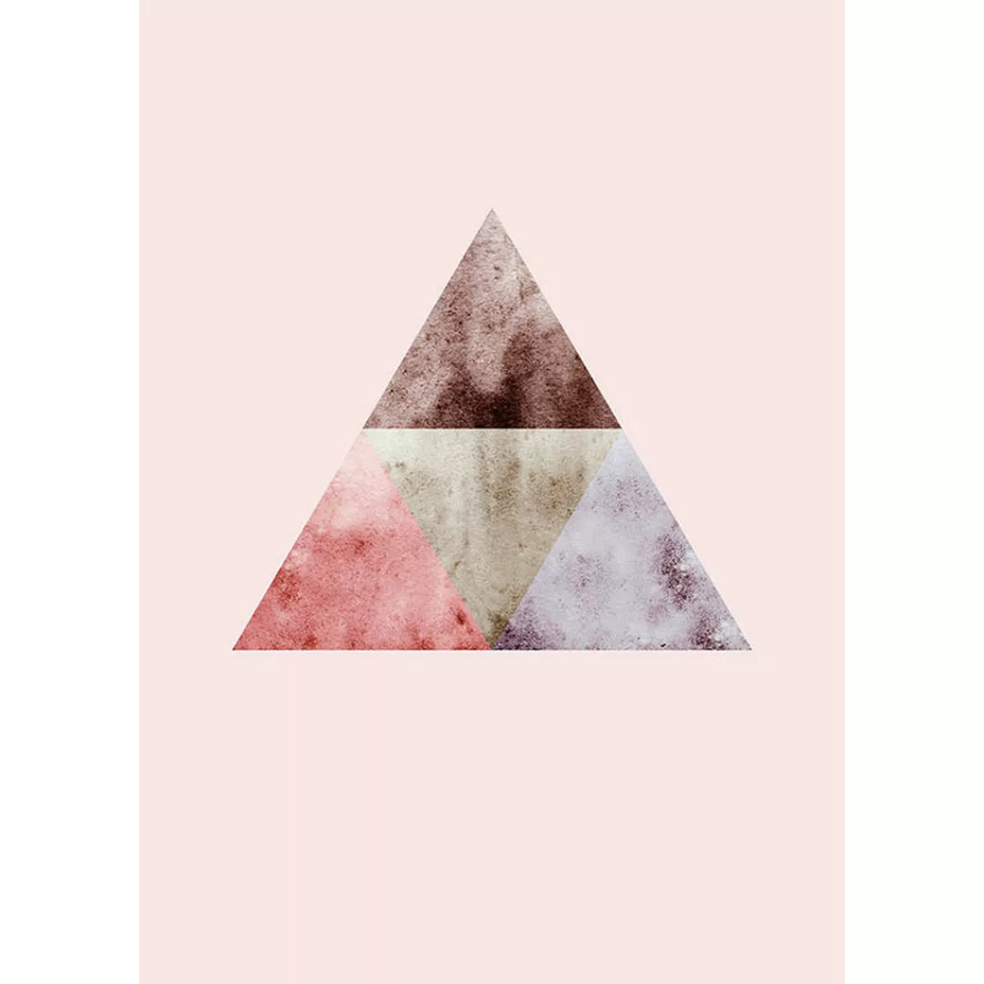 Komar Poster Triangles Top Red Abstrakt B/L: ca. 50x70 cm günstig online kaufen