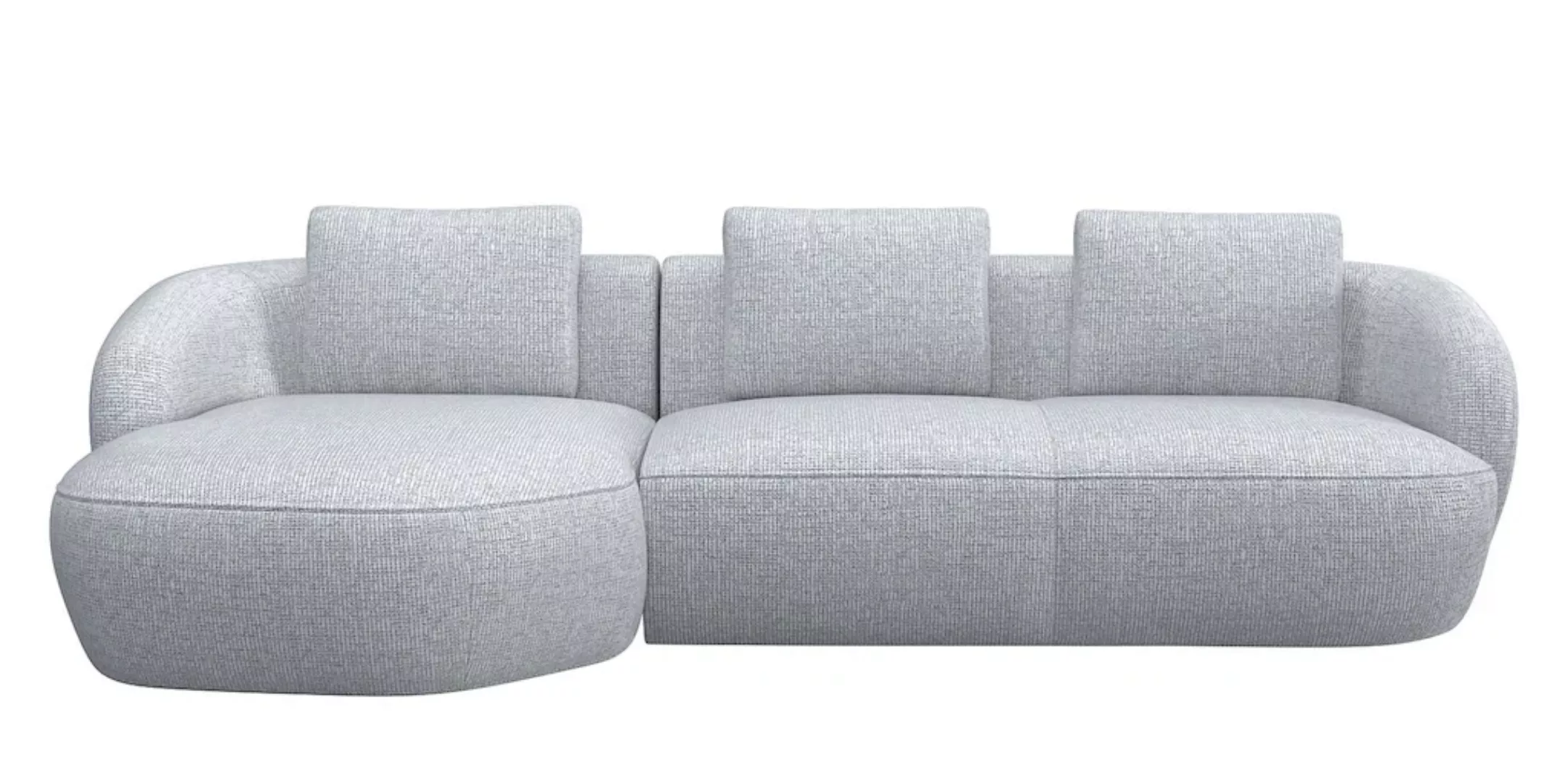 FLEXLUX Wohnlandschaft "Torino, rund, L-Form, Sofa-Ecke mit Recamiere, Long günstig online kaufen