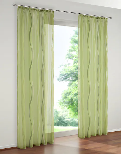 my home Gardine »Dimona«, (2 St.), 2er-Set, transparent, Voile, Polyester günstig online kaufen