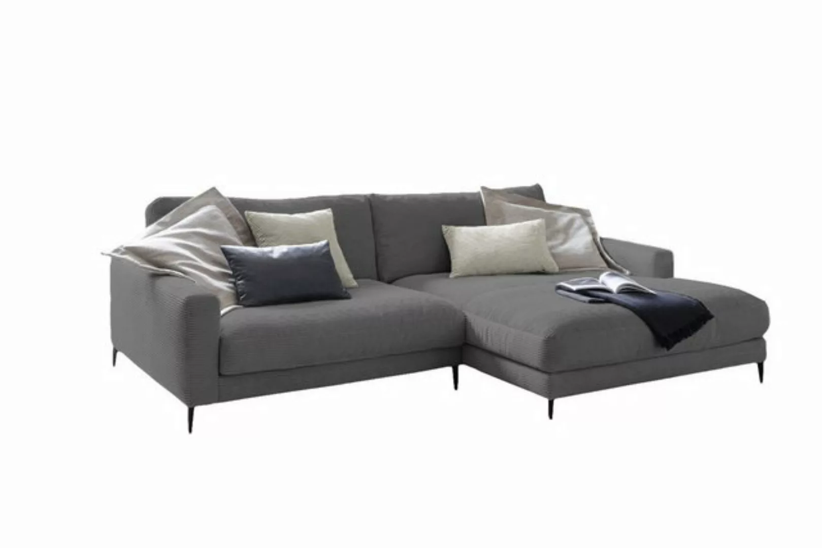 KAWOLA Ecksofa CARA, Sofa Cord, Recamiere links od. rechts, versch. Farben günstig online kaufen