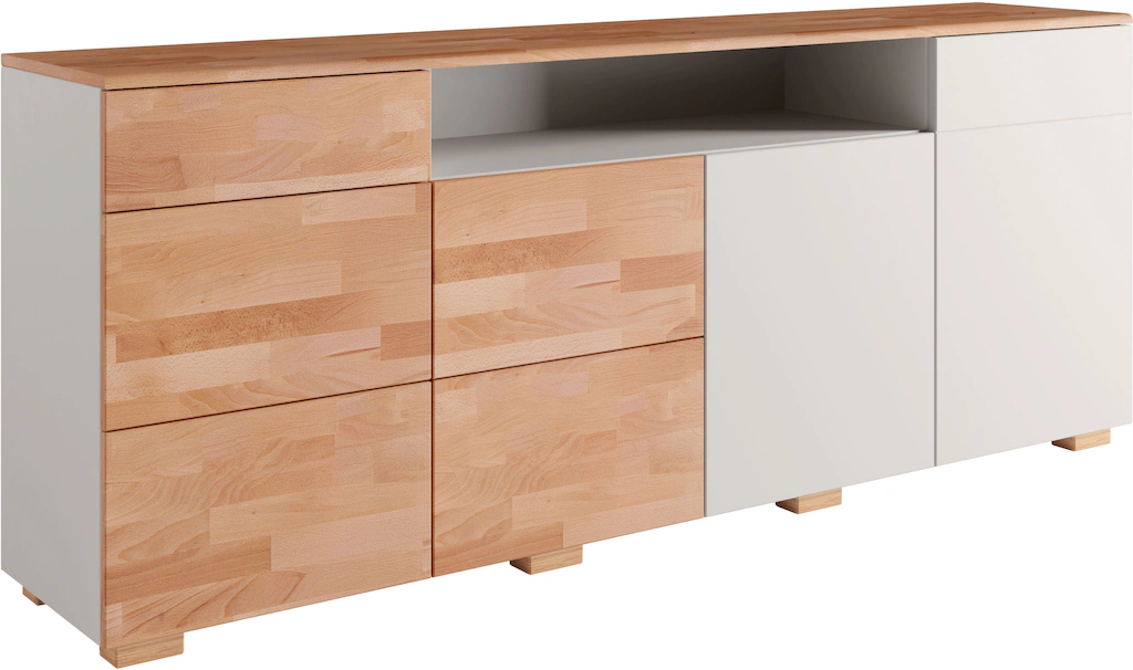 Home affaire Sideboard "Citra teilmassiv", Breite 200cm,moderne grifflose O günstig online kaufen