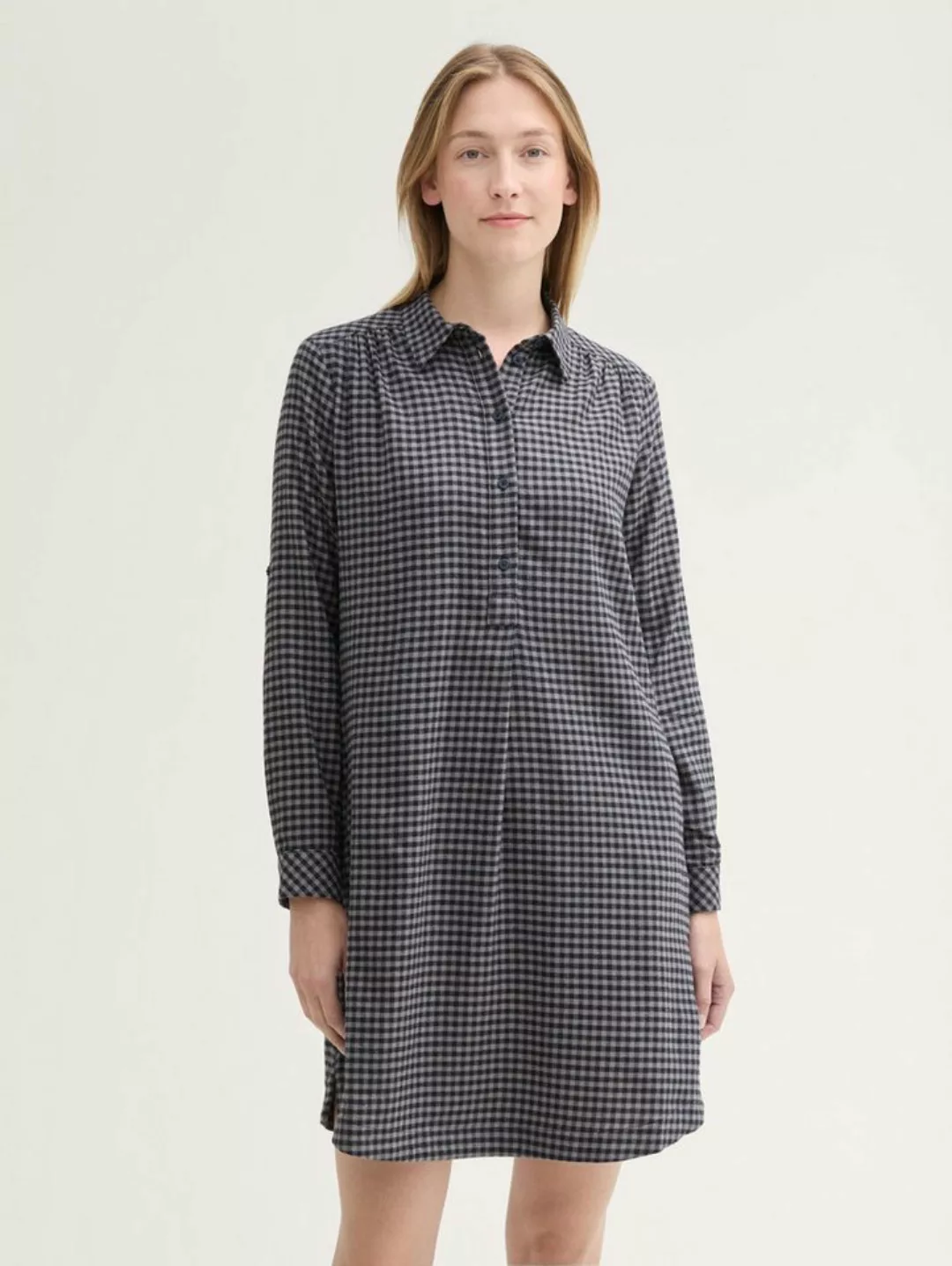 TOM TAILOR Sommerkleid Flanellkleid mit Karomuster günstig online kaufen