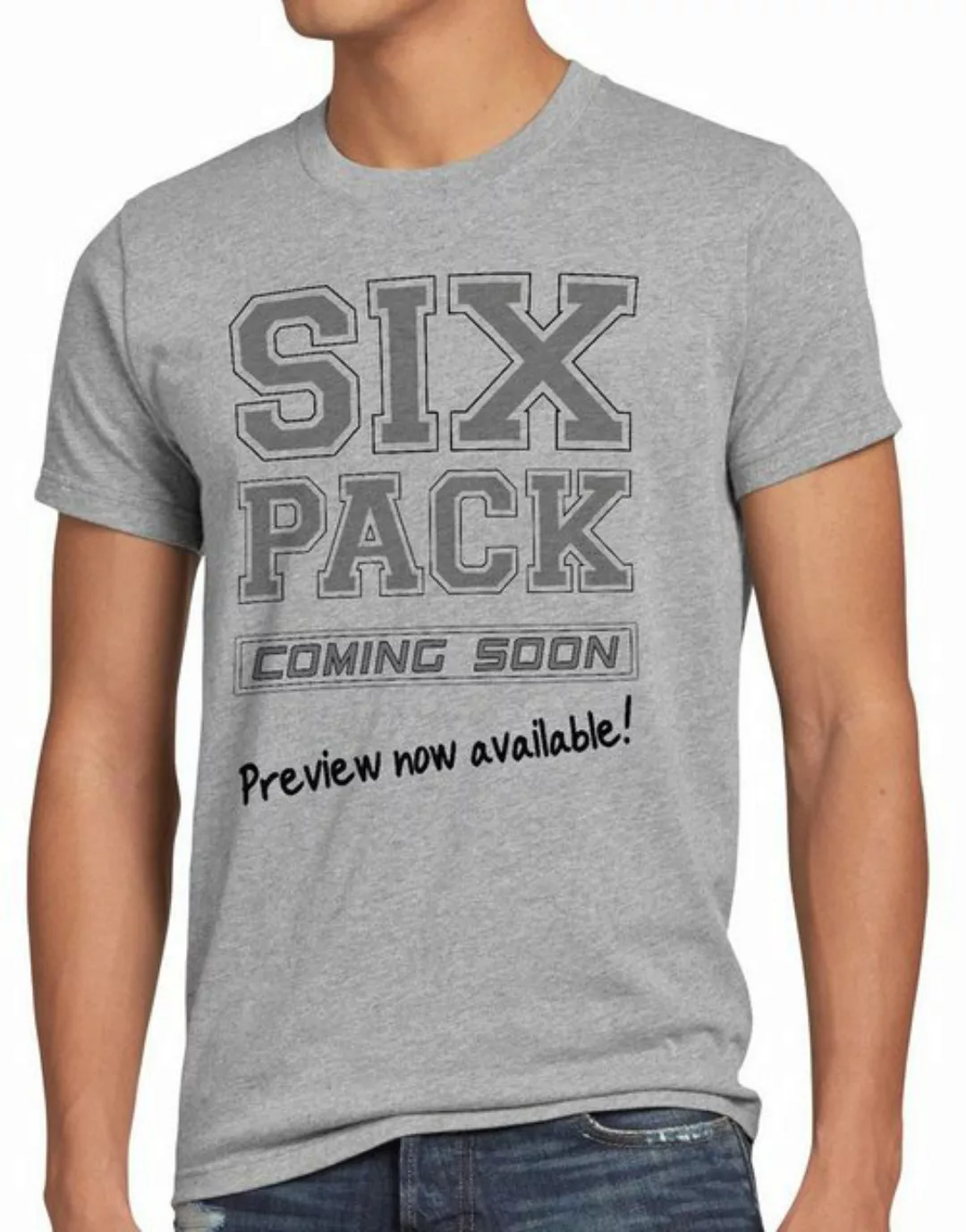 style3 Print-Shirt Herren T-Shirt Sixpack coming Funshirt Fun Spruchshirt S günstig online kaufen