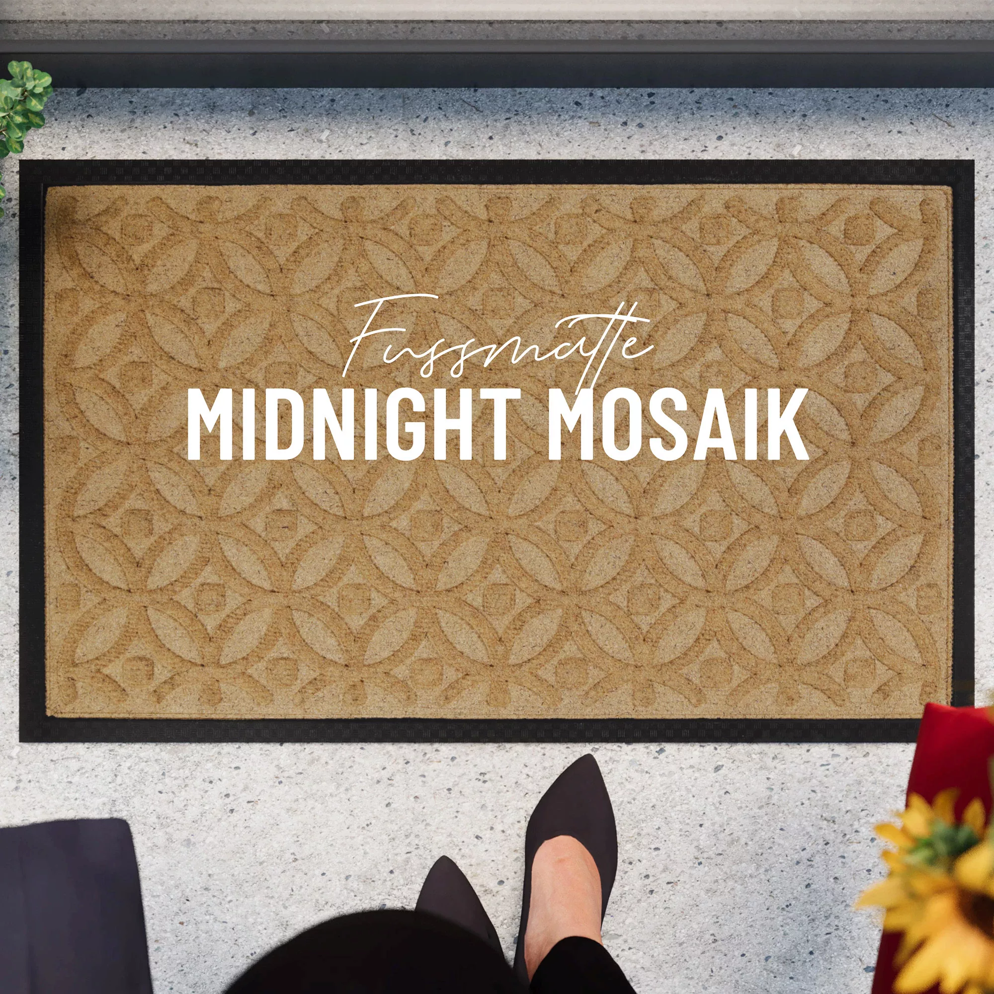 Wecon home Fußmatte »Midnight Mosaic«, rechteckig, 4 mm Höhe, pflegeleicht, günstig online kaufen
