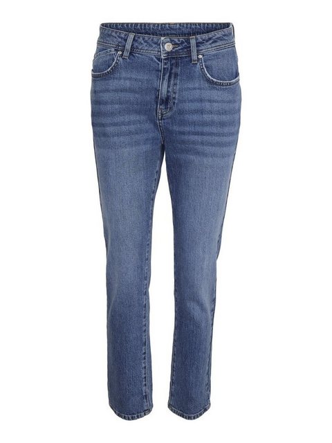 Noisy May Damen Jeans NMOLIVIA NW SLIM STRAIGHT Blau - Medium Blue Denim günstig online kaufen