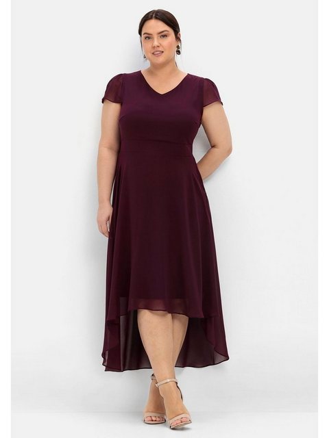 Sheego Abendkleid Große Größen mit Flügelärmeln günstig online kaufen