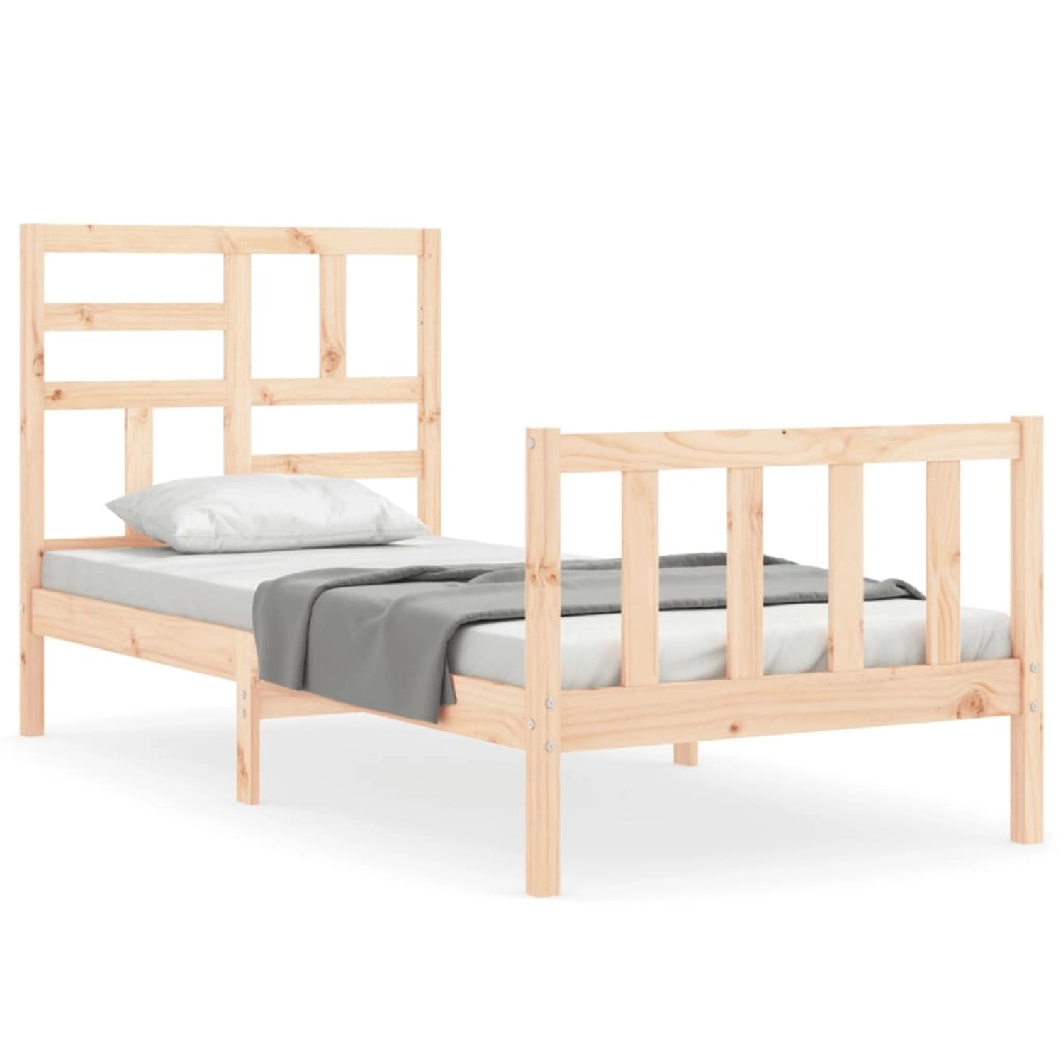 vidaXL Bett Massivholzbett ohne Matratze 90x200 Kiefernholz günstig online kaufen