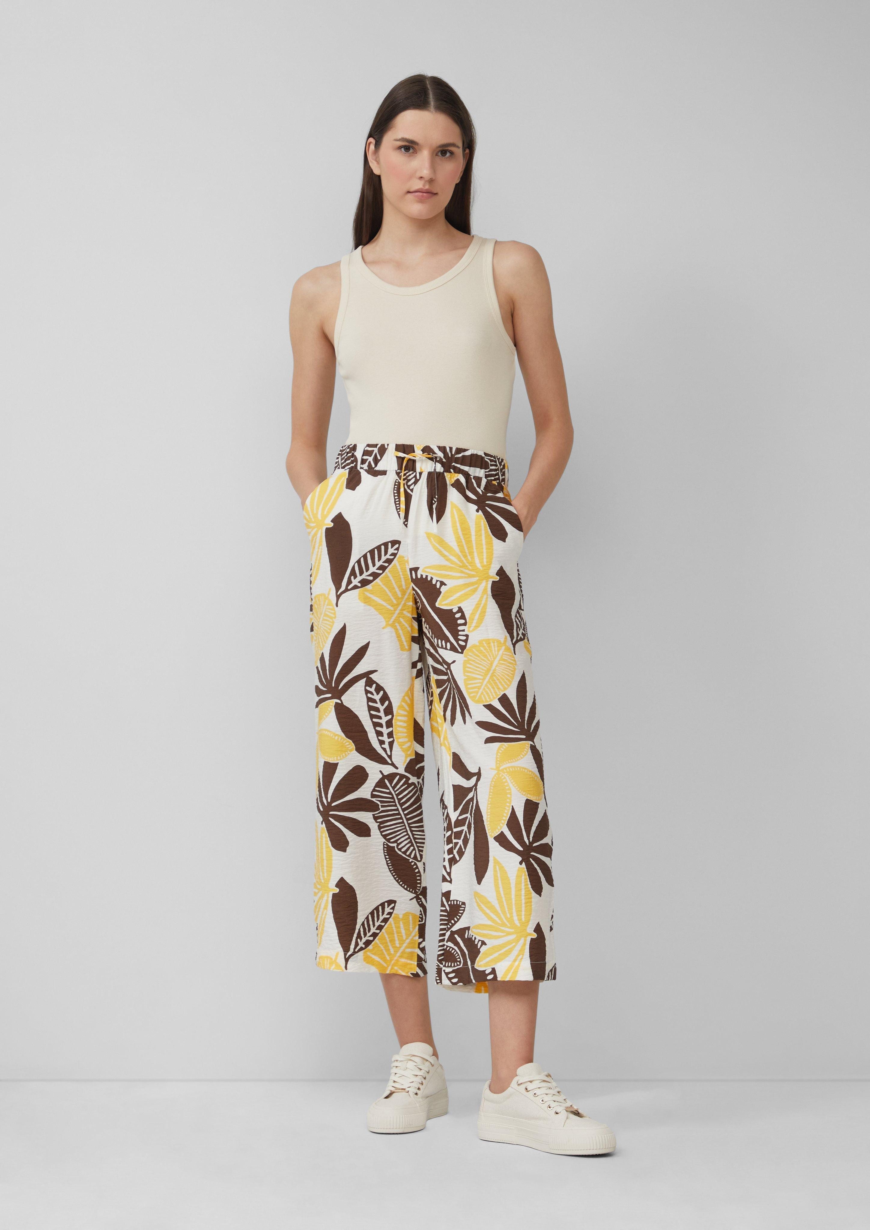 s.Oliver 3/4-Hose Strukturierte Culotte aus Viskosemix günstig online kaufen