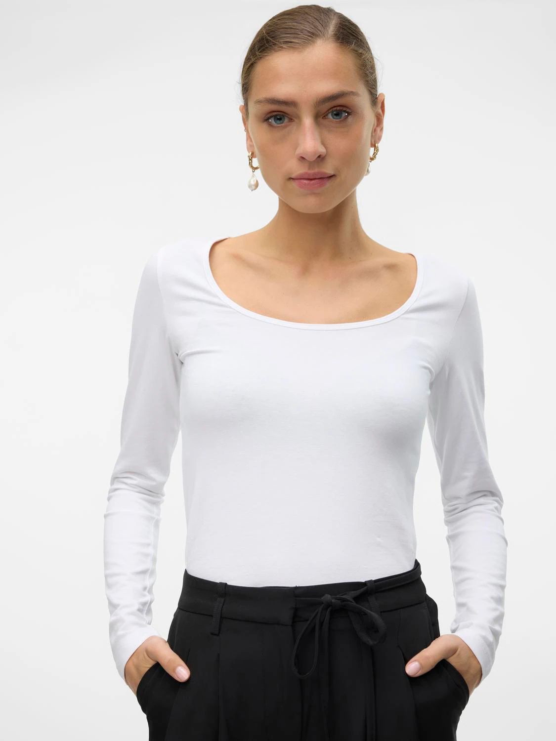 Vero Moda Langarmshirt "VMLULU LS U-NECK TOP JRS GA NOOS" günstig online kaufen