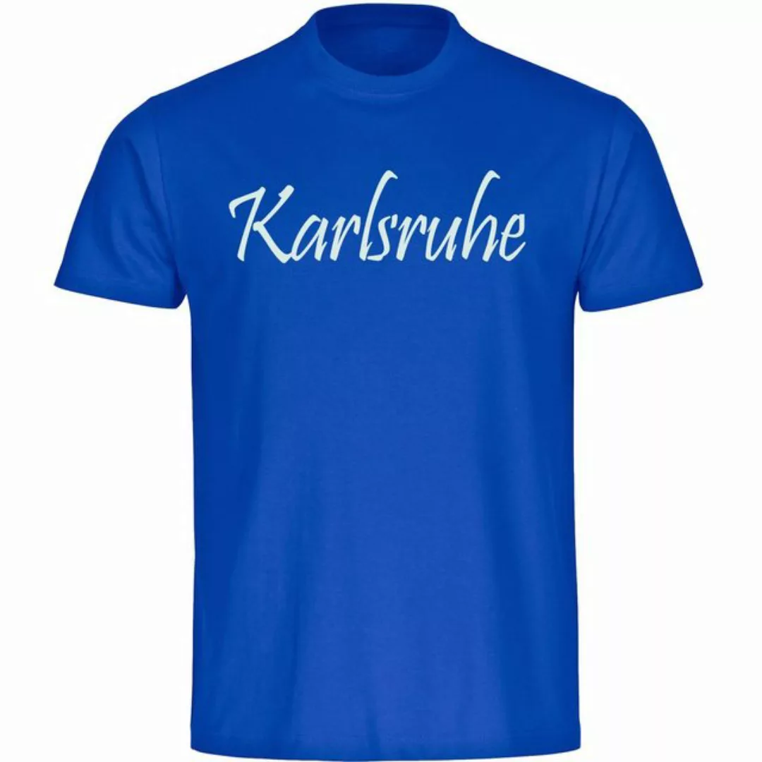 multifanshop T-Shirt Herren Karlsruhe - Schriftzug - Männer günstig online kaufen