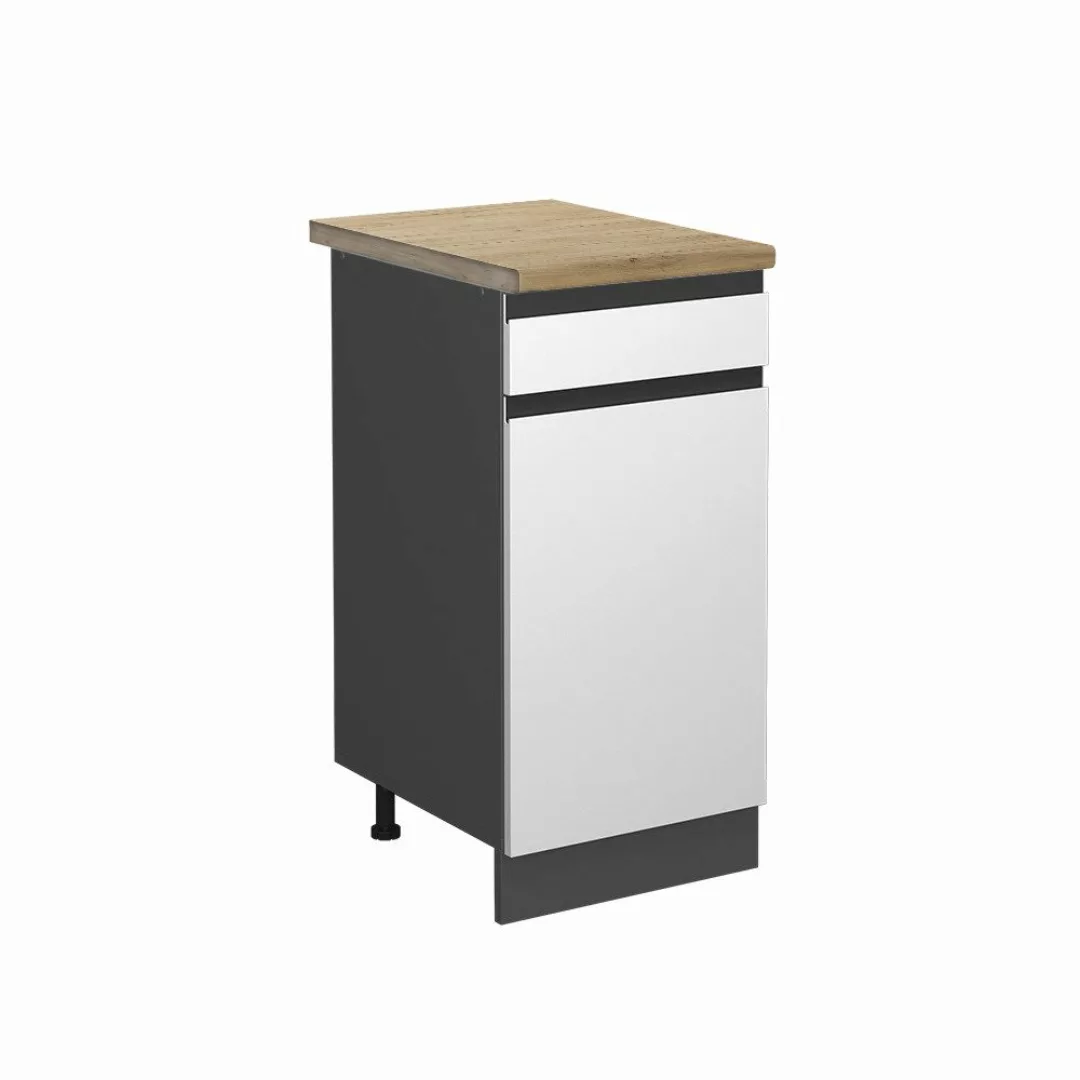 Vicco Unterschrank R-Line, Weiß/Anthrazit, 40 cm, günstig online kaufen