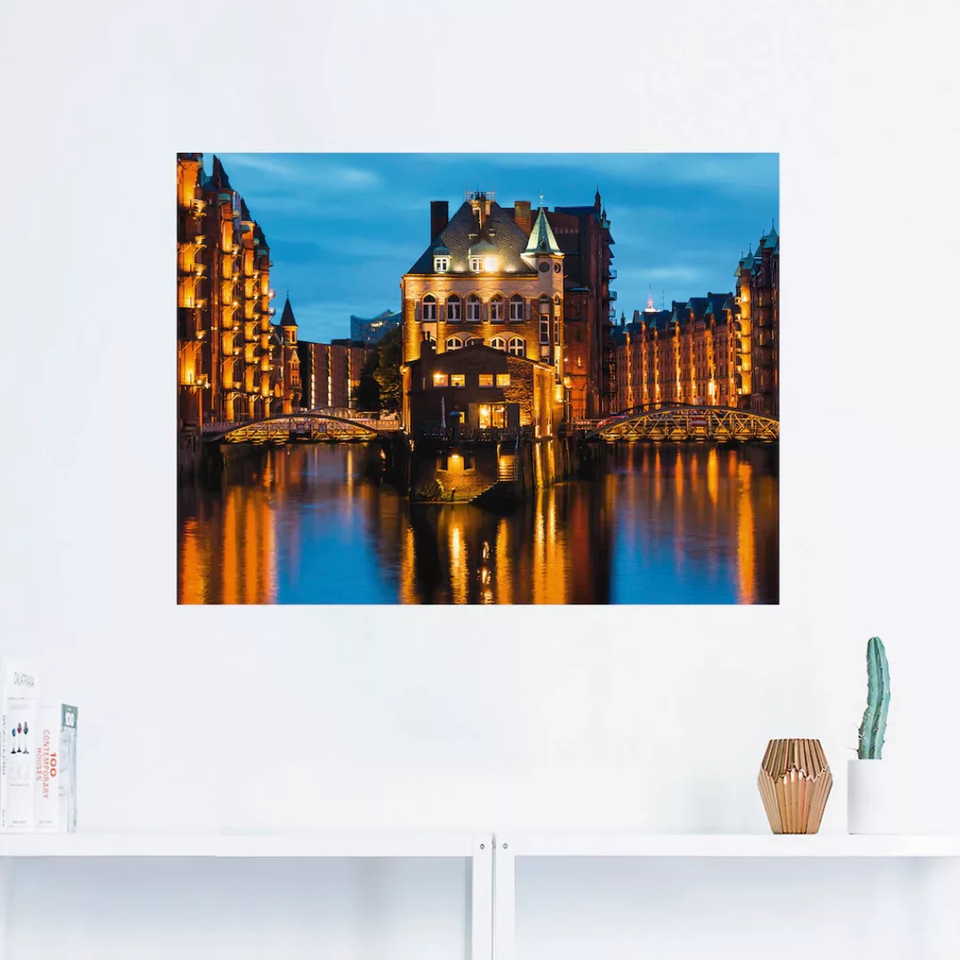 Artland Wandbild "Teil der alten Speicherstadt in Hamburg", Deutschland, (1 günstig online kaufen