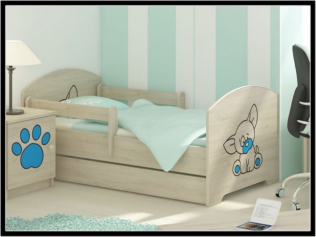 iGLOBAL Kinderbett Komplettbett Eingraviertes Chihuahua 140x70 cm für Mädch günstig online kaufen