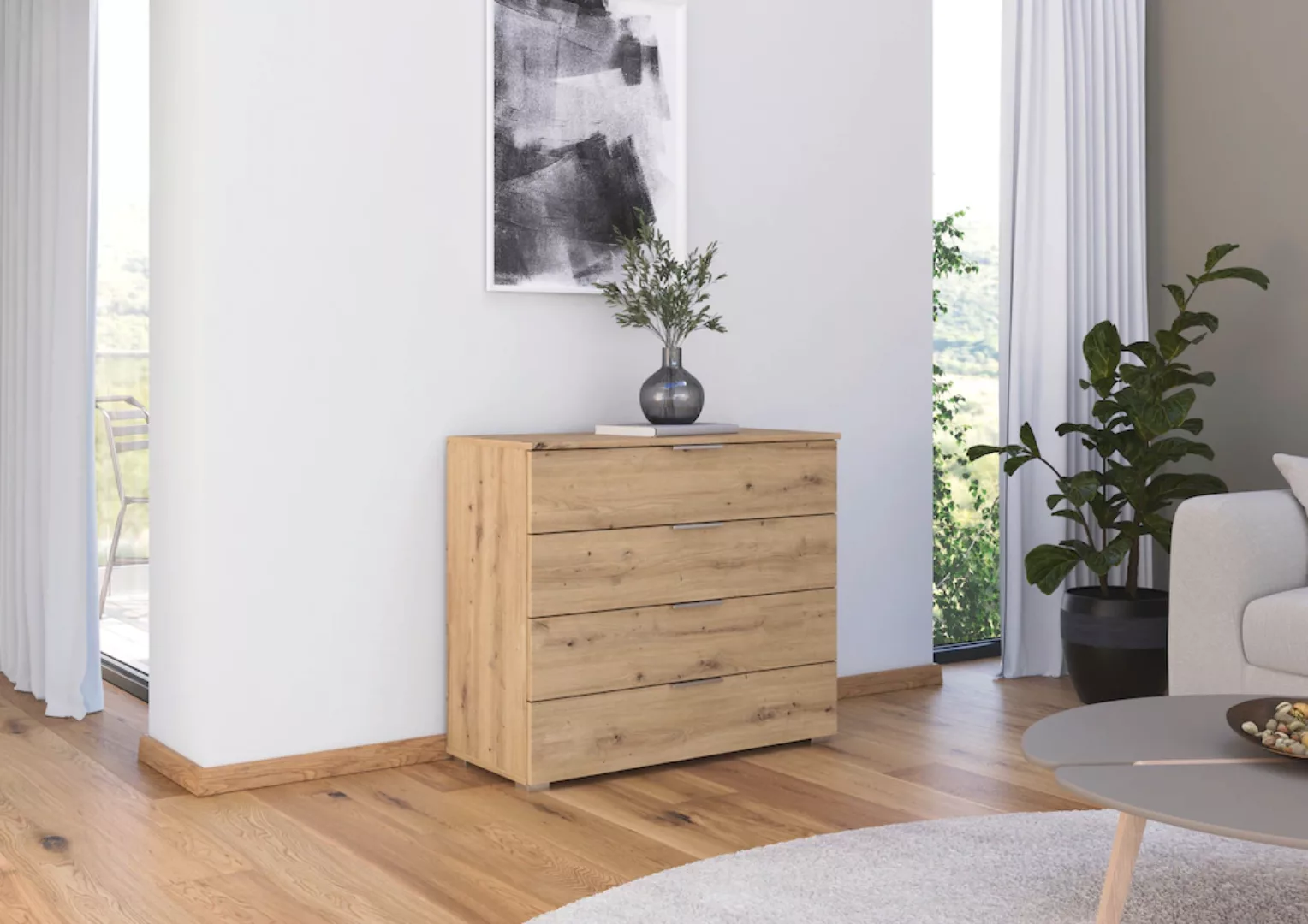 rauch Kommode "Sideboard Schubladenkommode AGORDO mit Dekor- oder Hochglanz günstig online kaufen