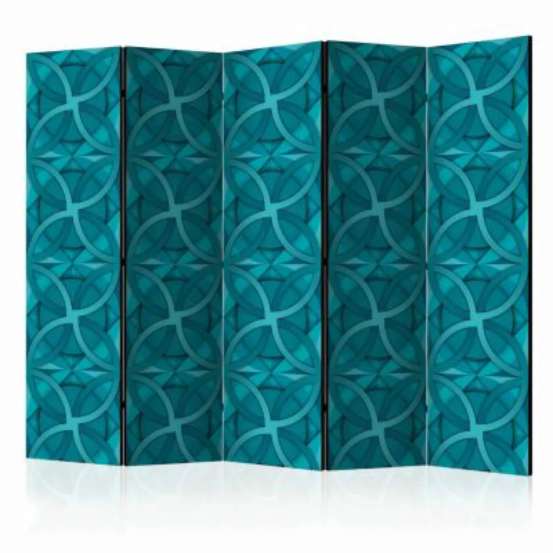 artgeist Paravent Geometric Turquoise II [Room Dividers] türkis Gr. 225 x 1 günstig online kaufen