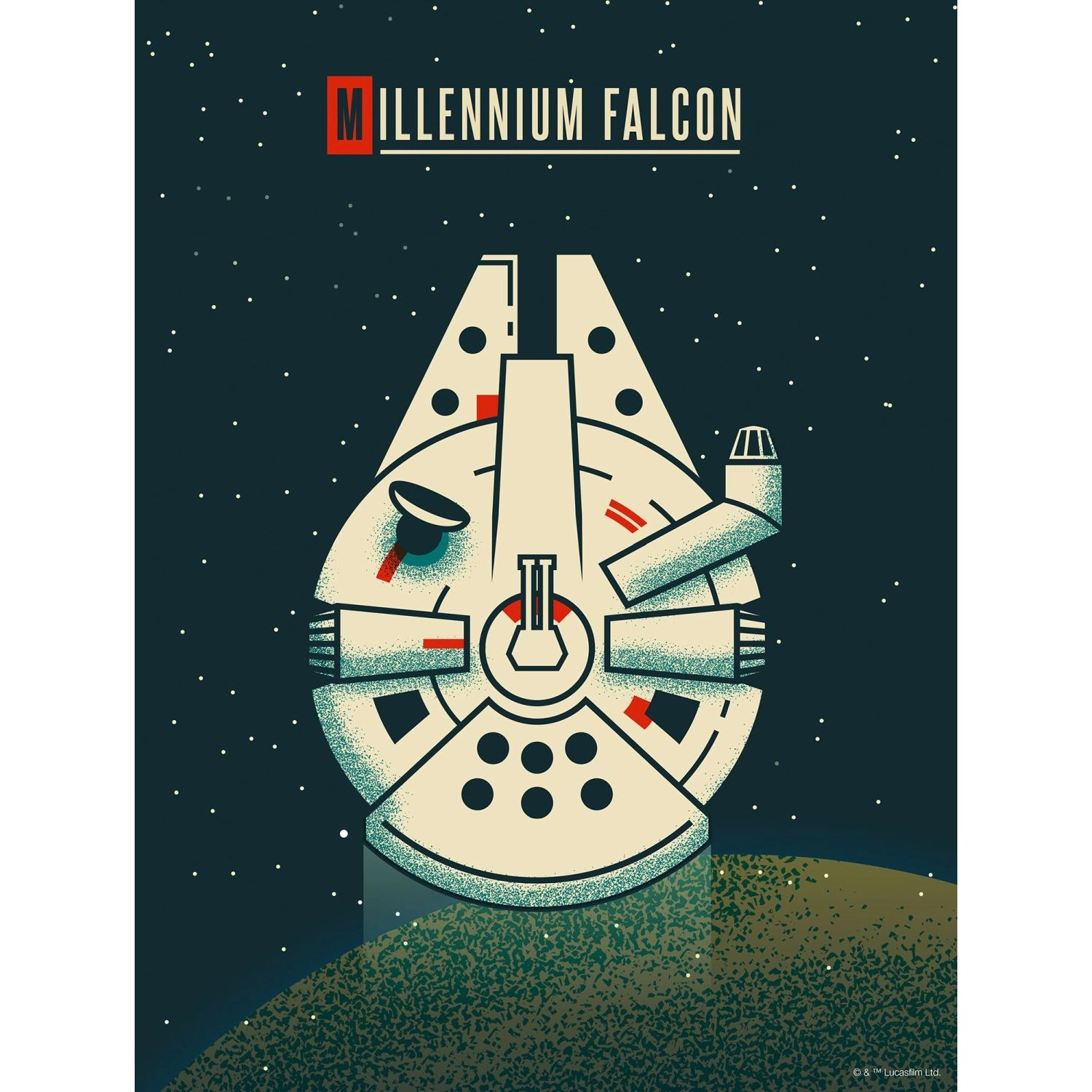 Disney Poster Star Wars Millennium Falken Dunkelblau 30 cm x 40 cm 612855 günstig online kaufen