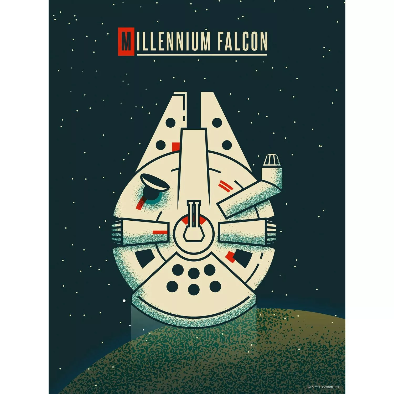 Disney Poster Star Wars Millennium Falken Dunkelblau 30 cm x 40 cm 612855 günstig online kaufen