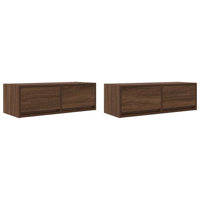 vidaXL TV-Schrank TV-Schränke 2Stk. Braun Eichen-Optik 80x31x25,5cm Holzwer günstig online kaufen