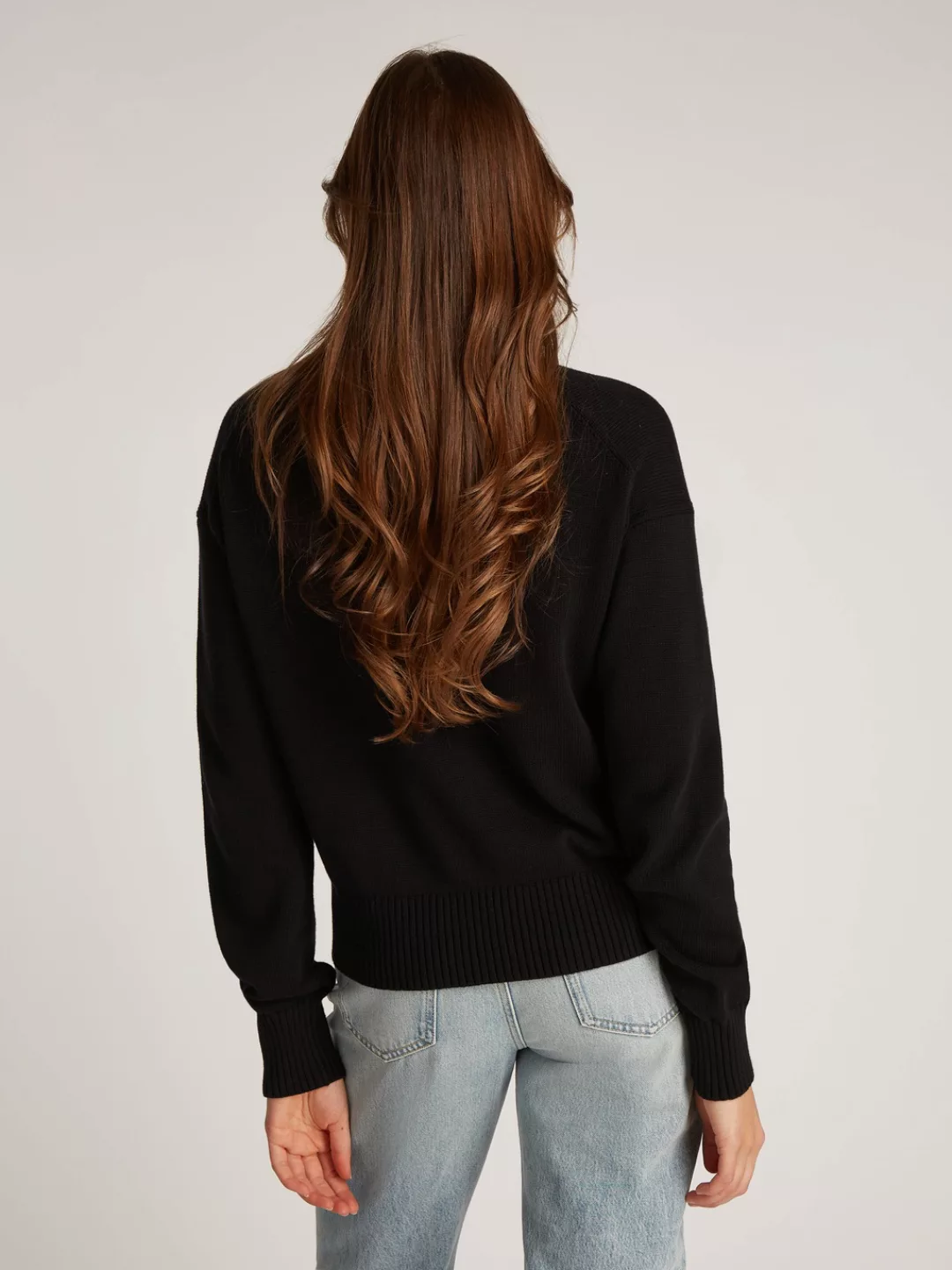 Calvin Klein Jeans Rundhalspullover "MONOGRAM EMBRO CREWNECK SWEATER", mit günstig online kaufen