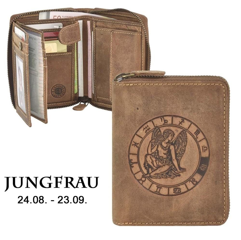 Greenburry Geldbörse Vintage Leder Reißverschluss-Geldbörse Portmonee günstig online kaufen