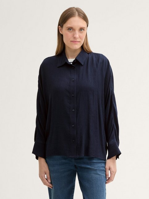 TOM TAILOR Langarmbluse Oversized Bluse mit Struktur günstig online kaufen