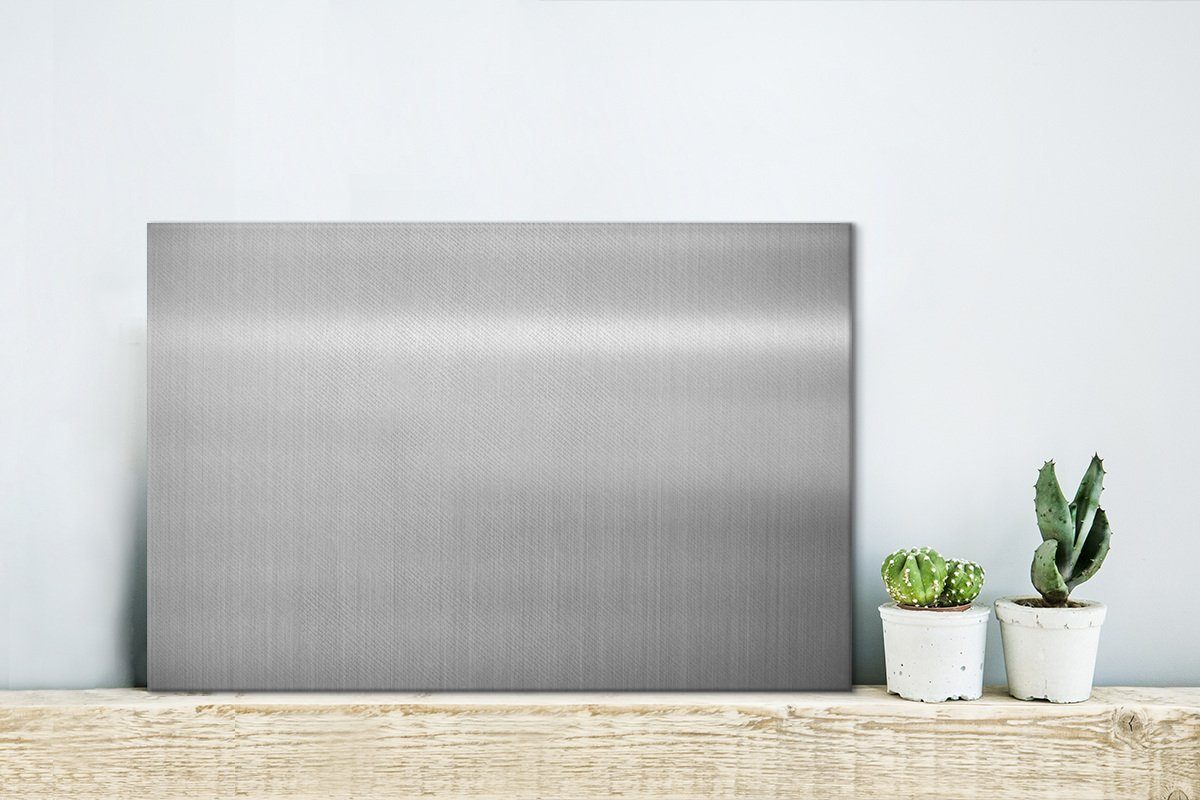 OneMillionCanvasses® Leinwandbild Metalldruck - Silber - günstig online kaufen