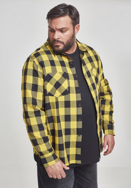 URBAN CLASSICS Flanellhemd TB297 - Checked Flanell Shirt blk/honey 5XL günstig online kaufen