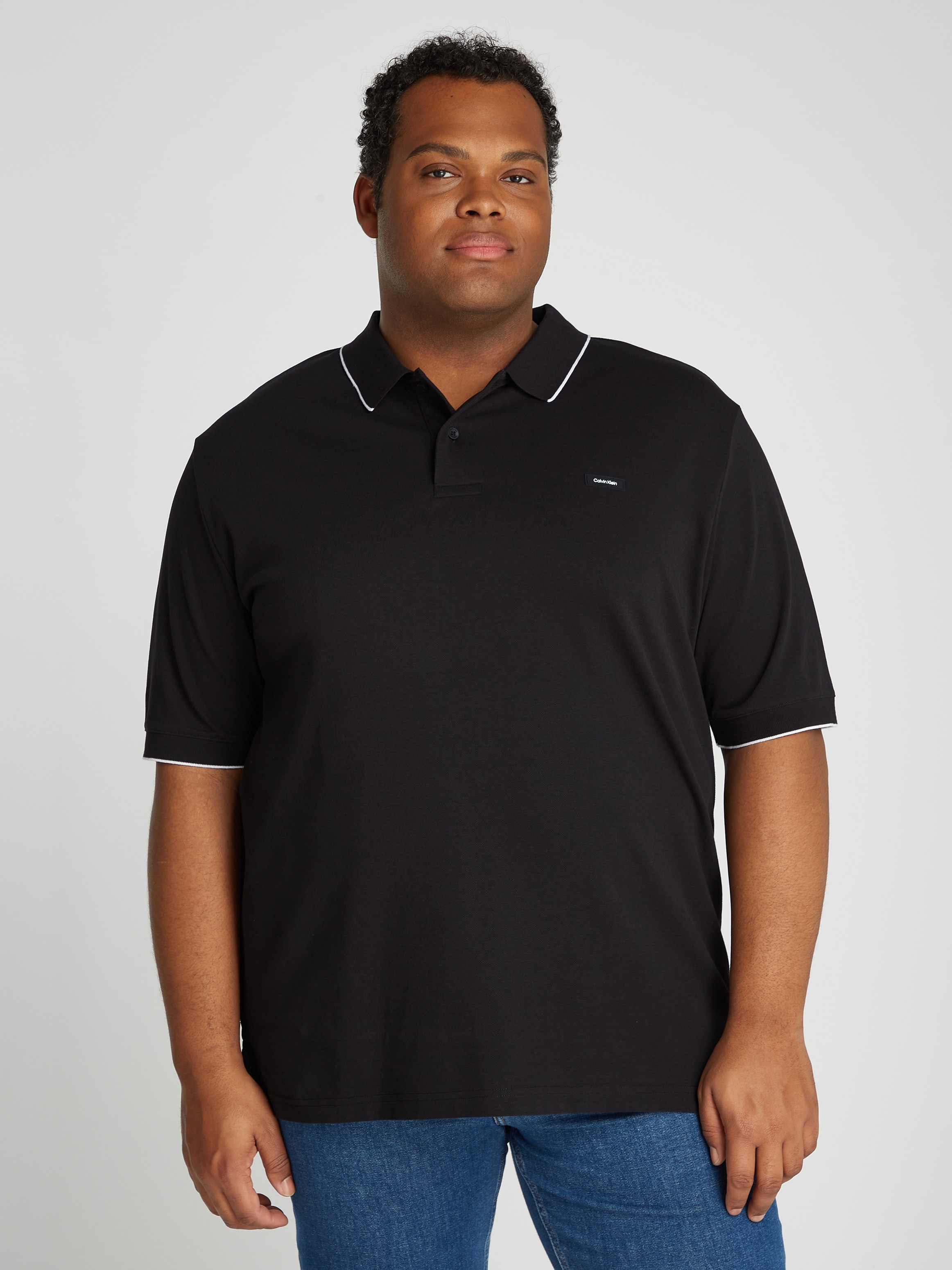 Calvin Klein Big&Tall Poloshirt BT-STRETCH PIQUE TIPPING POLO Große Größen günstig online kaufen