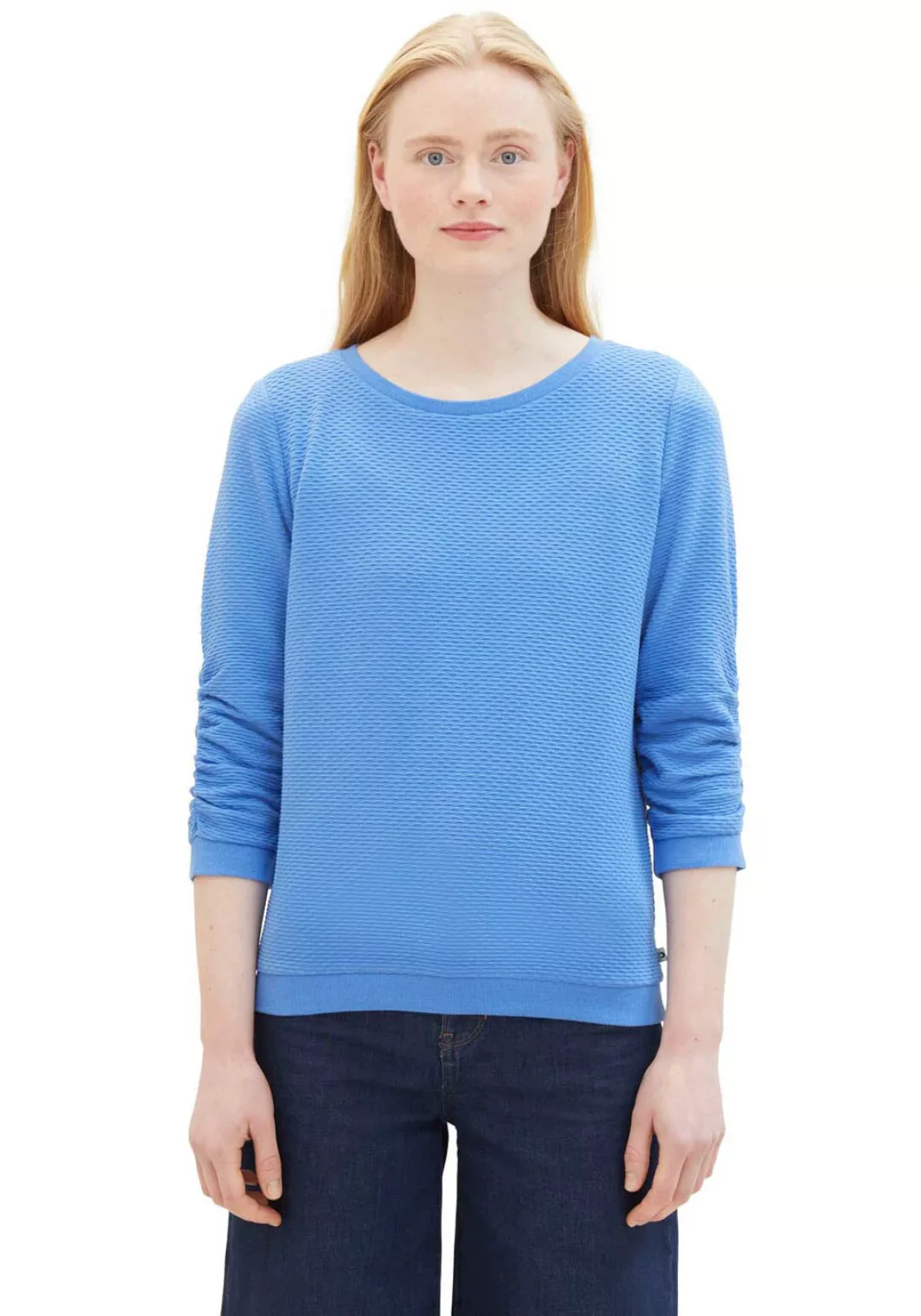 TOM TAILOR Denim Sweatshirt, mit besonderer Materialoberfläche günstig online kaufen