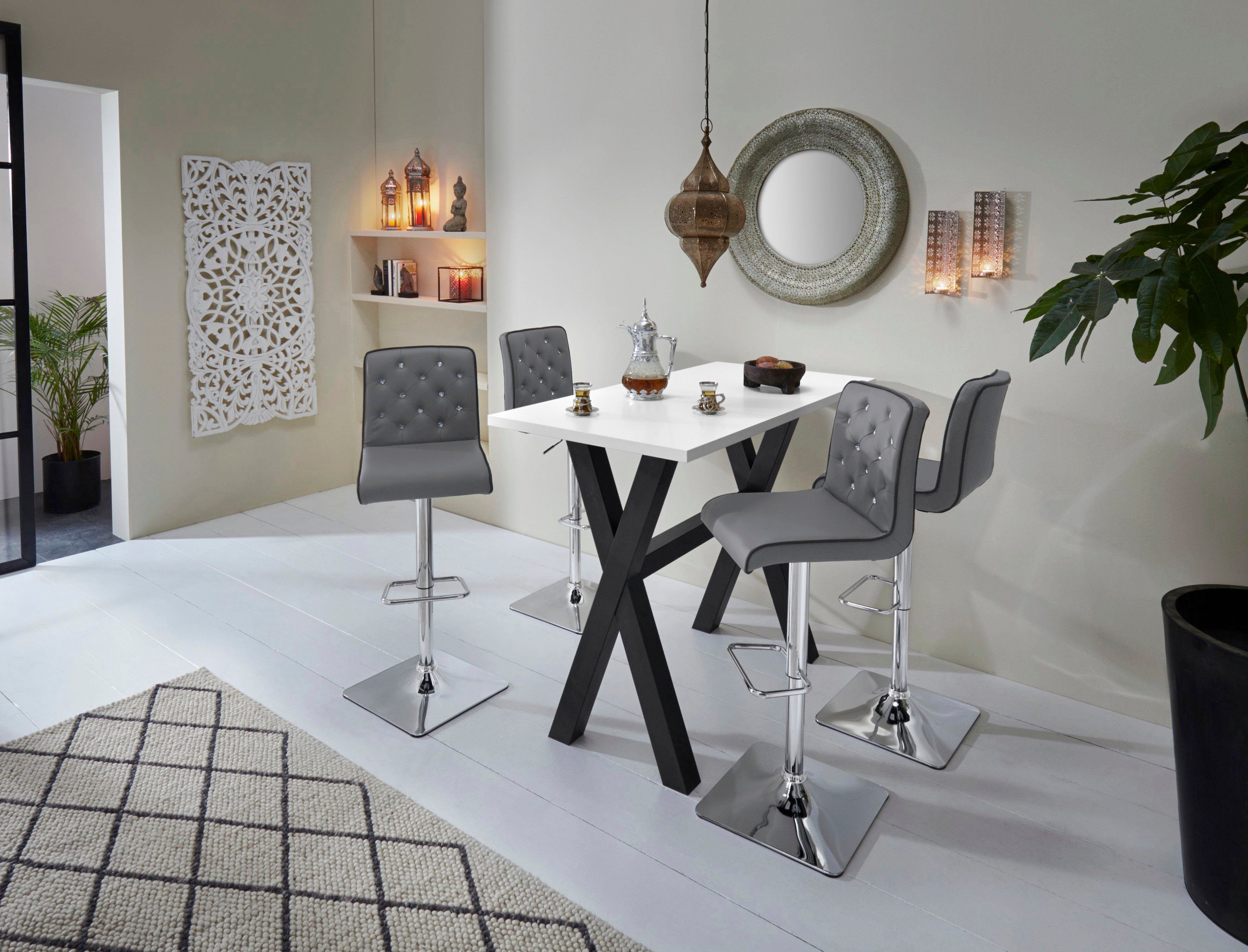 Mäusbacher Bartisch, Gestell in X-Form (Breite 120, 140 oder 160 cm) günstig online kaufen