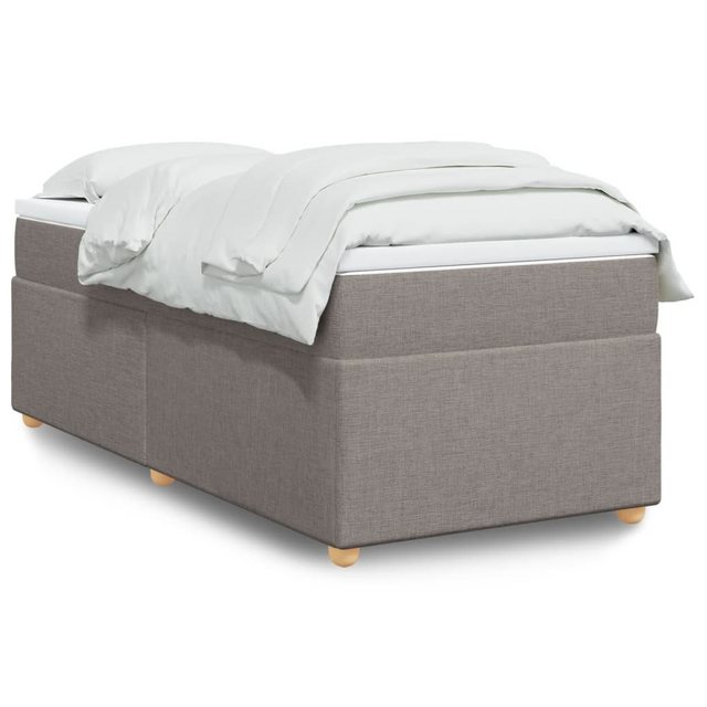 vidaXL Boxspringbett, Boxspringbett mit Matratze Taupe 100x200 cm Stoff günstig online kaufen