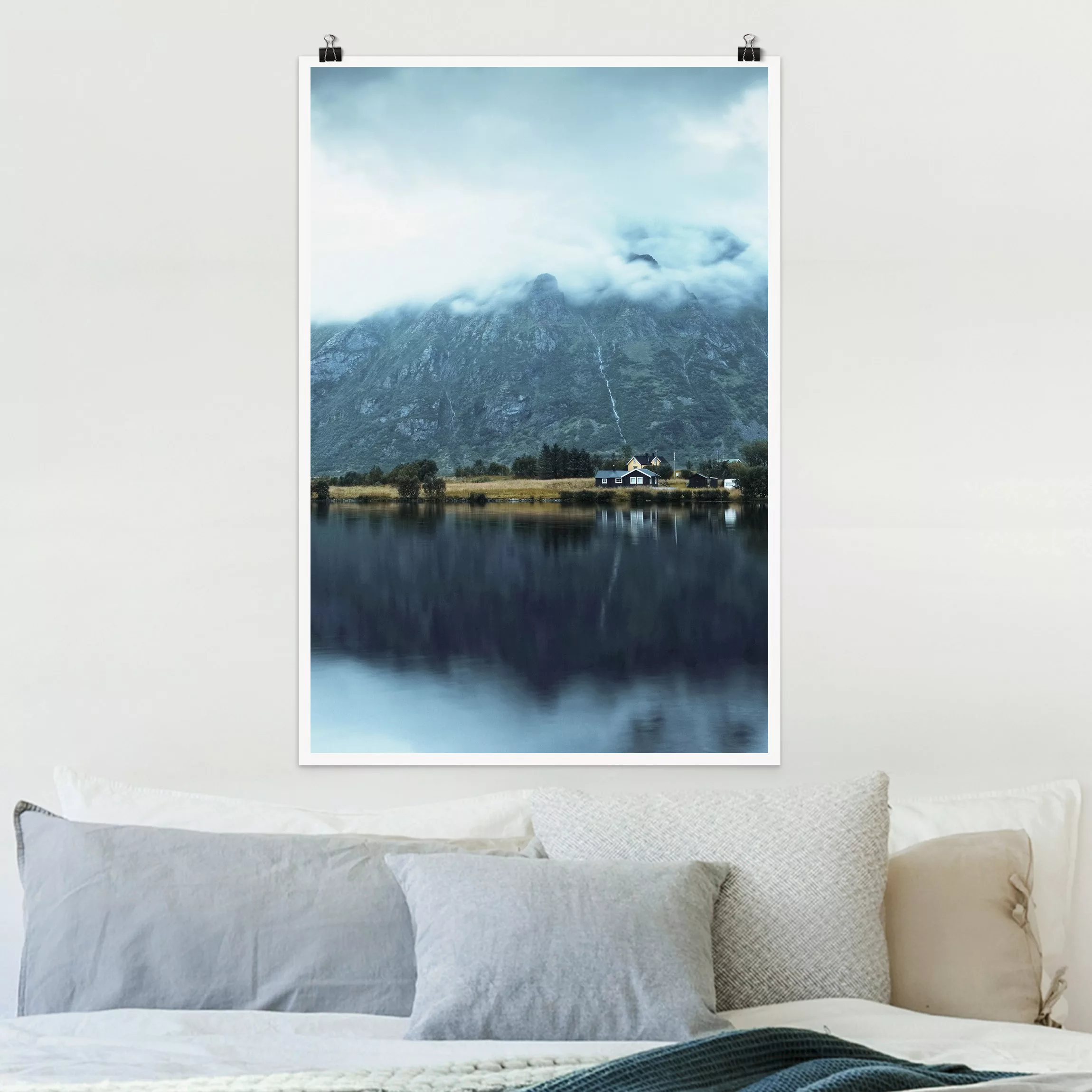 Poster Spiegelung auf den Lofoten günstig online kaufen