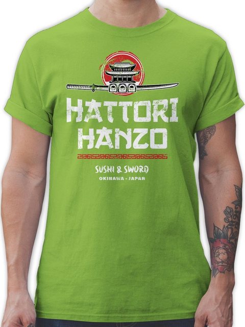 Shirtracer T-Shirt Hattori Hanzo Sushi & Sword Vintage Nerd Geschenke günstig online kaufen