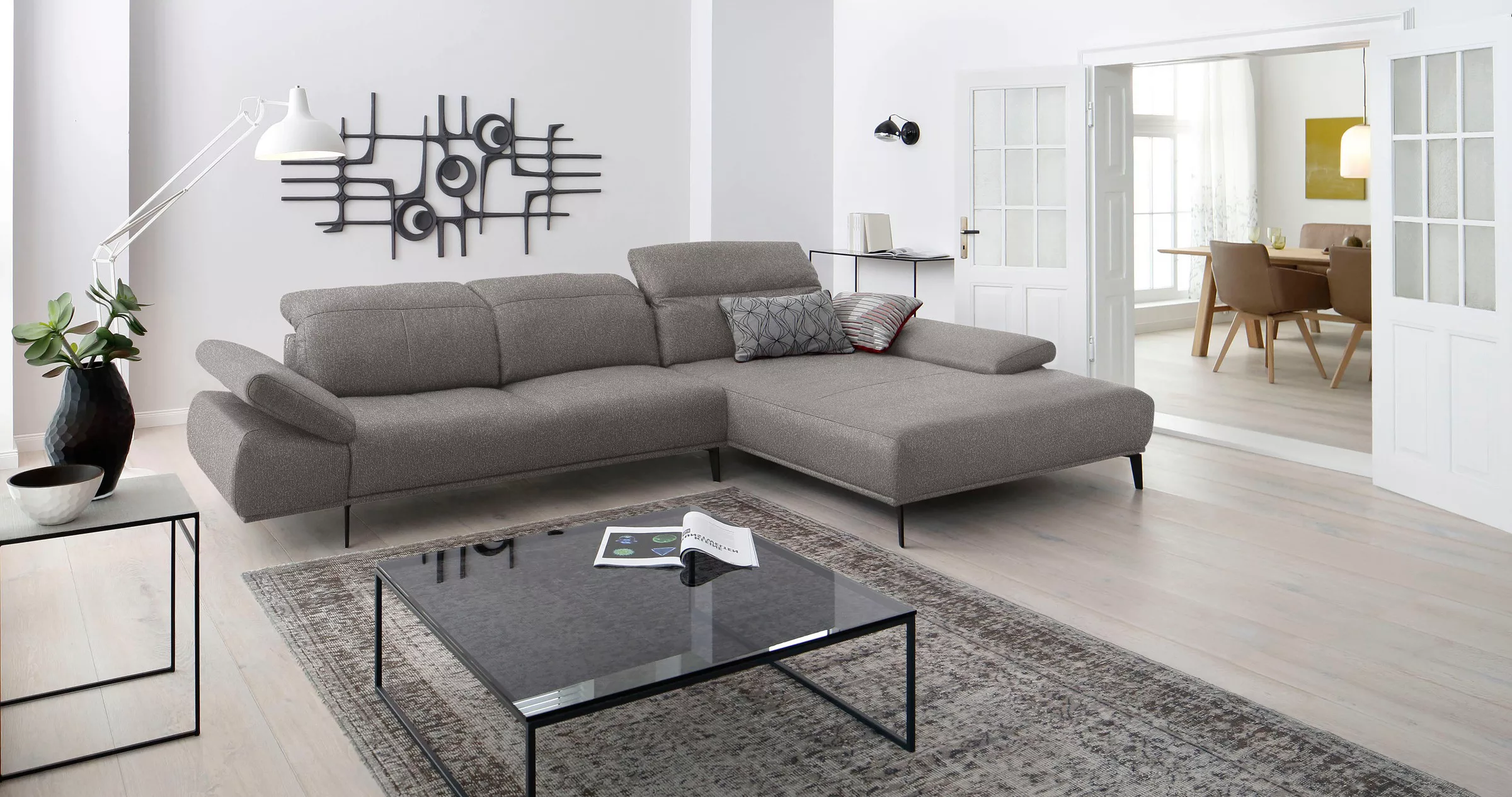 W.SCHILLIG Ecksofa "levi, Designsofa, elegant und zeitlos, bequem, L-Form", günstig online kaufen