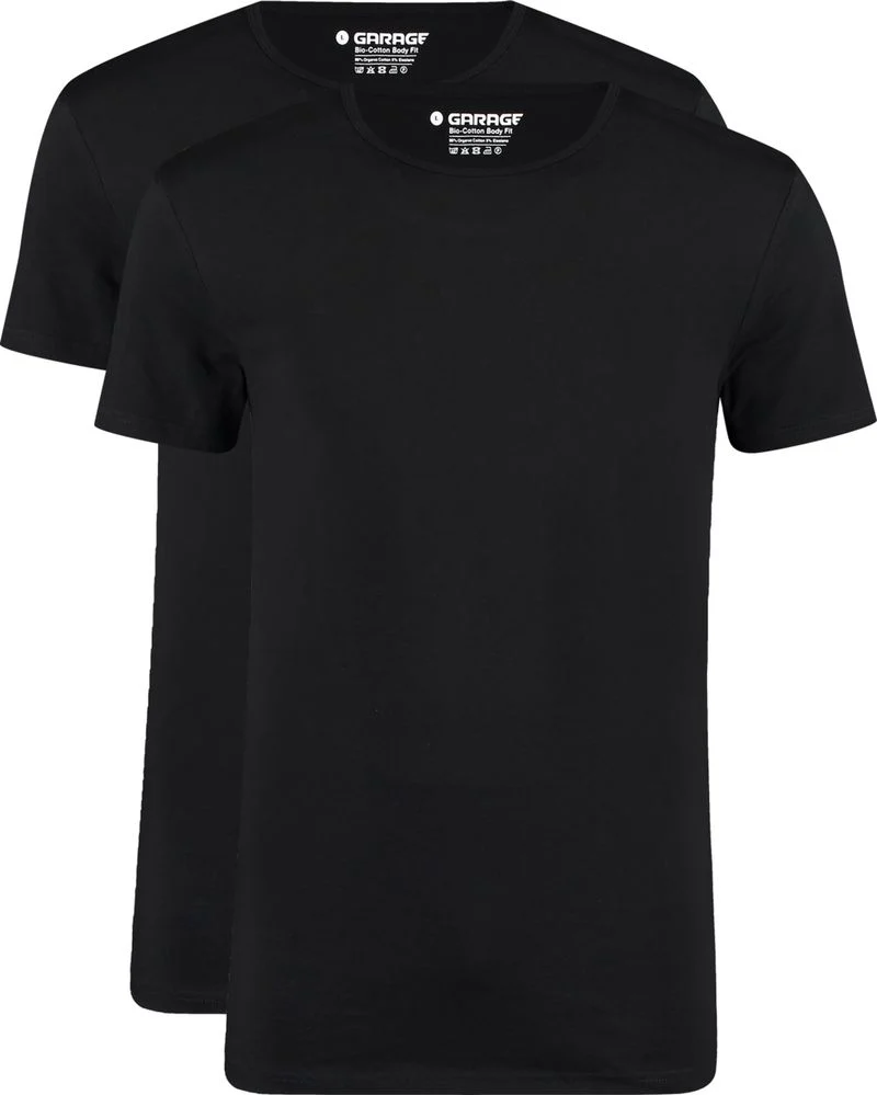 Garage 2-Pack Basic T-shirt Bio Schwarz - Größe 3XL günstig online kaufen