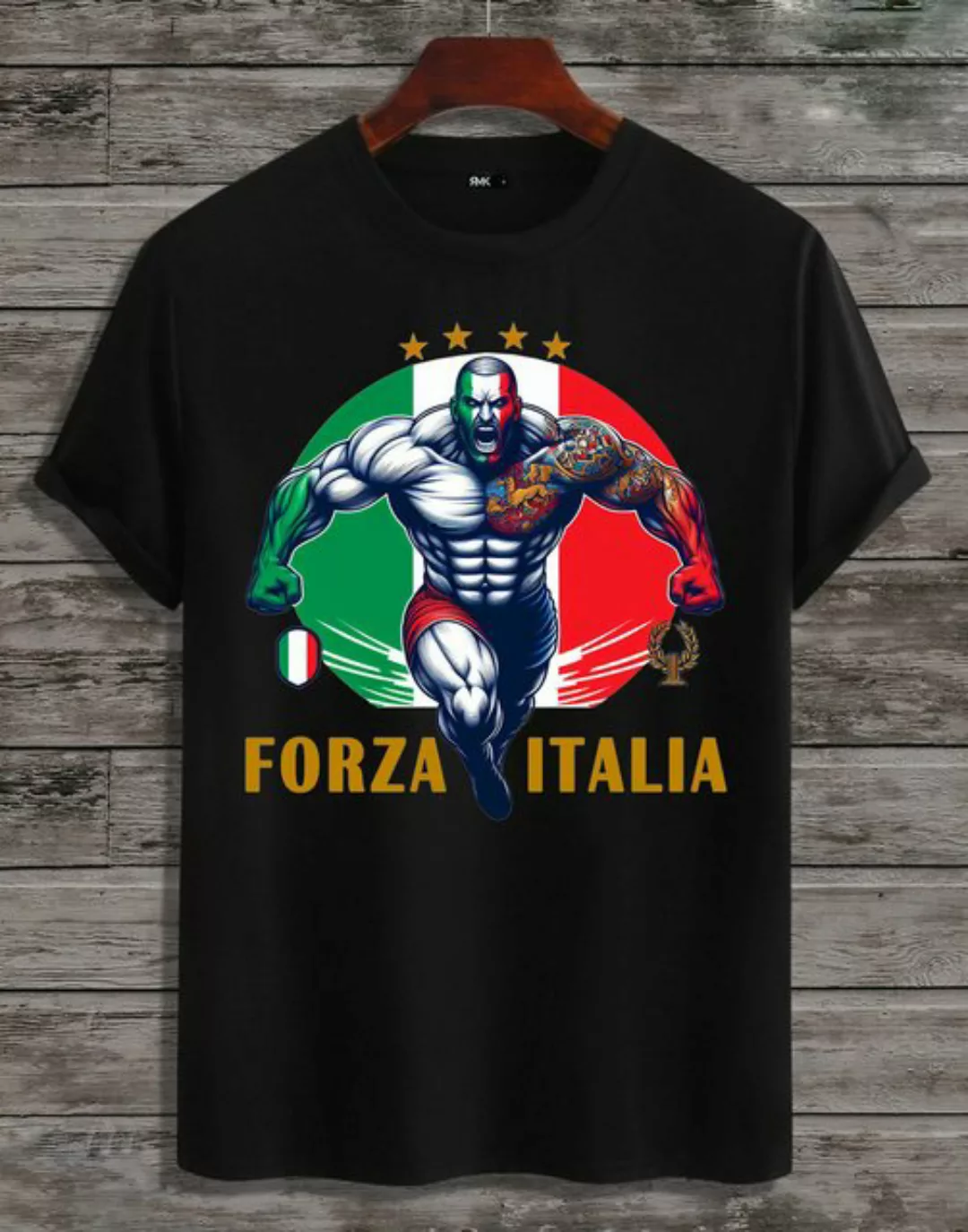 RMK T-Shirt Herren Shirt Fan Trikot Fußball Italien Italy Italia EM 2024 au günstig online kaufen