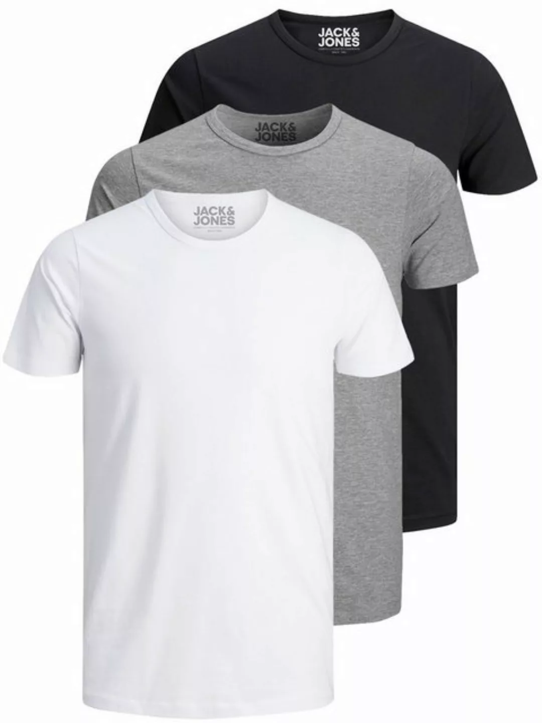 Jack & Jones T-Shirt Basic O-Neck (3-tlg., 3er Pack) etwas länger geschnitt günstig online kaufen