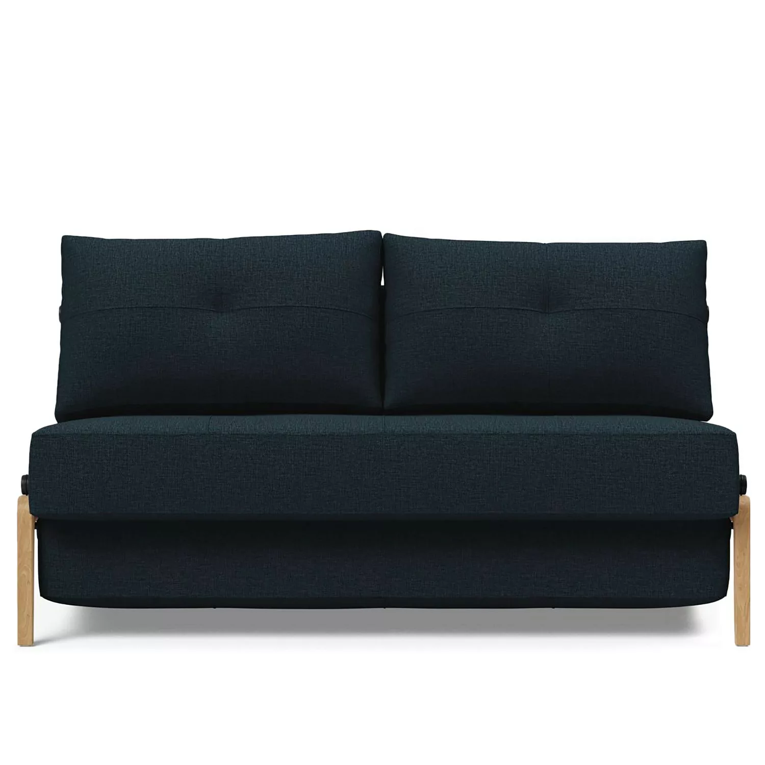 Innovation - Cubed 02 Schlafsofa Eiche 148x98cm - dunkelblau/Stoff 528 Mixe günstig online kaufen