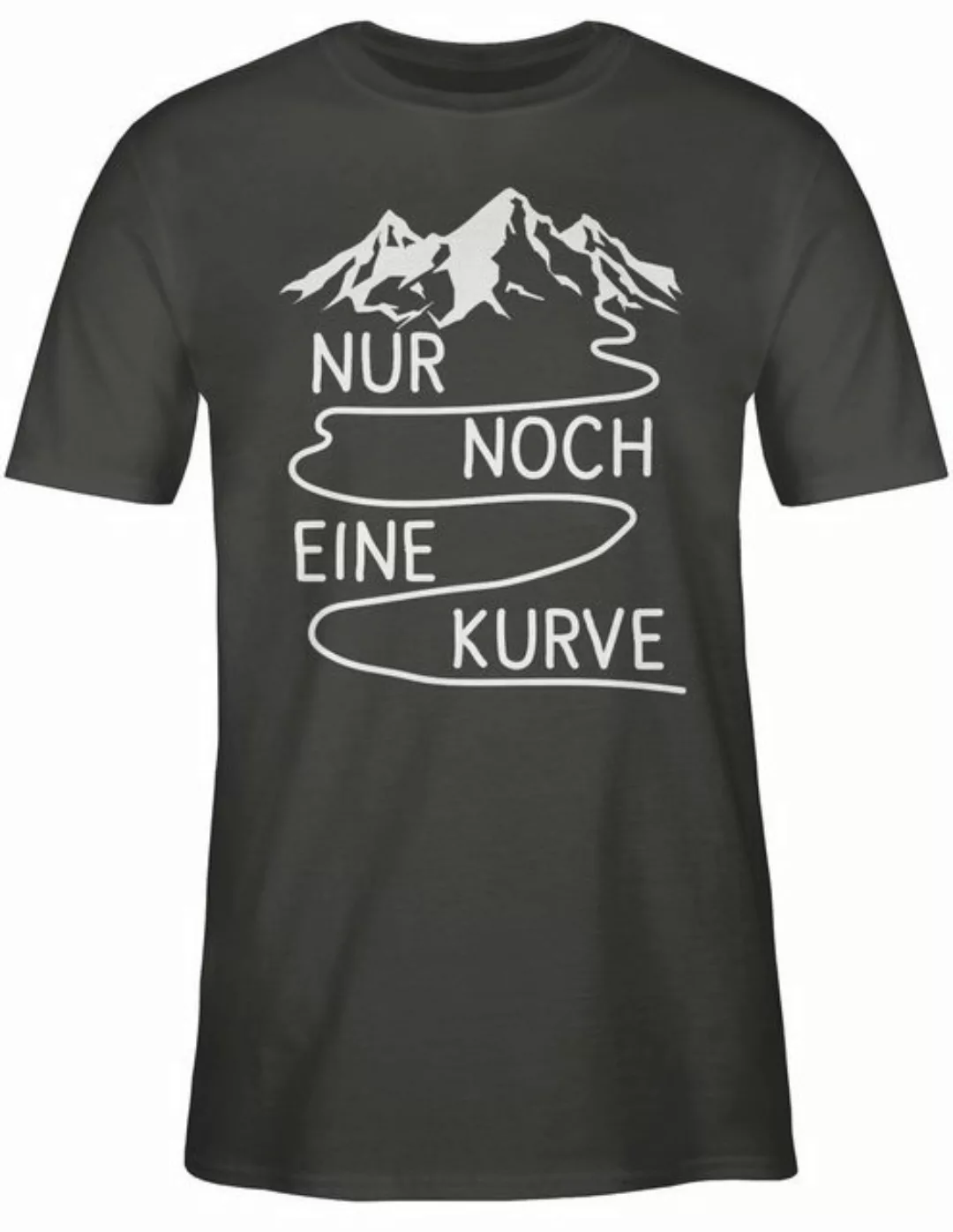 Shirtracer T-Shirt Nur noch eine Kurve Wandern günstig online kaufen