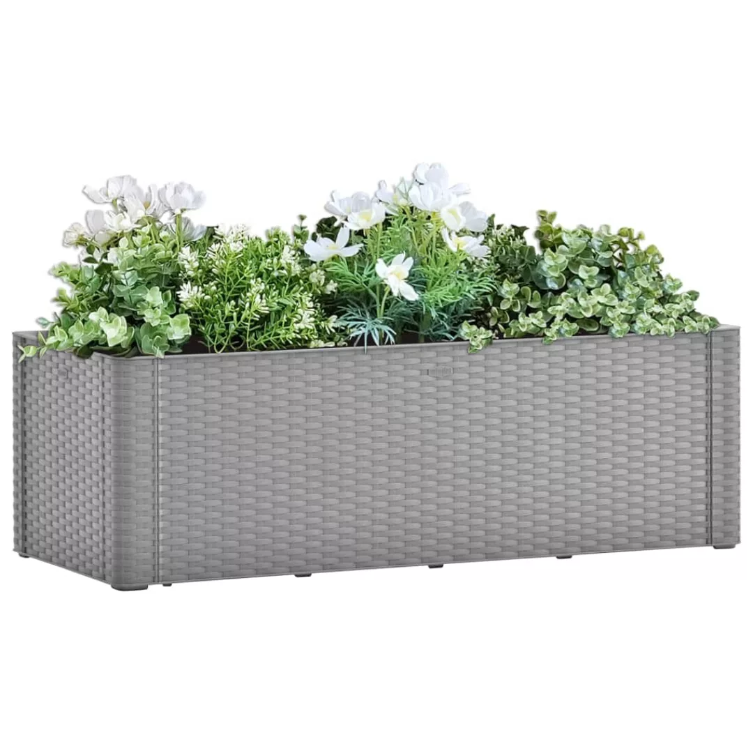 Garten-hochbeet Mit Selbstbewesserungssystem Grau 100x43x33 Cm günstig online kaufen